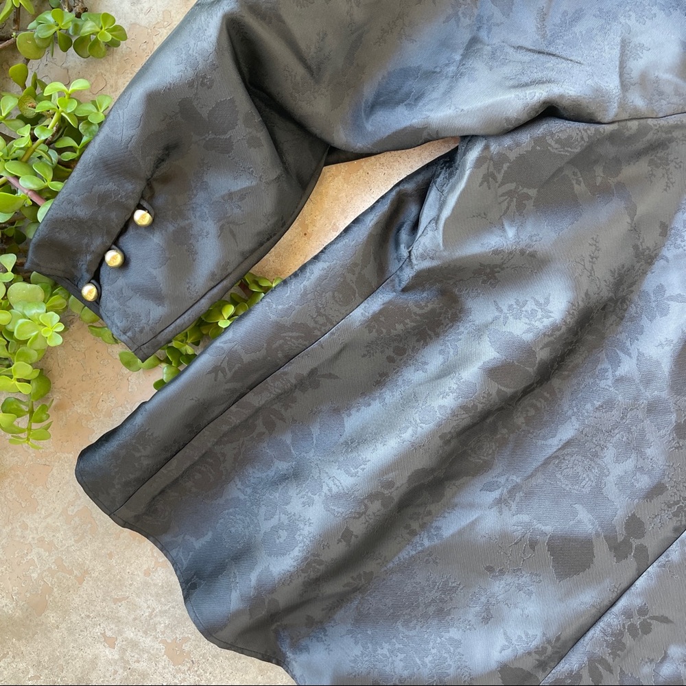 Rachel Parcell Puff Sleeve Jacquard Satin Top - Picture 4 of 6
